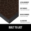 image:imageGORILLA GRIP WeatherMAX Door Mat Indoor Outdoor Use 29x17 Gray DiamondDark Brown Pebble