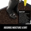 image:imageGORILLA GRIP WeatherMAX Door Mat Indoor Outdoor Use 29x17 Gray DiamondDark Brown Pebble