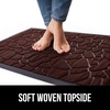 image:imageGORILLA GRIP WeatherMAX Door Mat Indoor Outdoor Use 29x17 Gray DiamondDark Brown Pebble