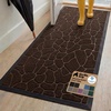image:imageGORILLA GRIP WeatherMAX Door Mat Indoor Outdoor Use 29x17 Gray DiamondDark Brown Pebble