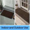 image:imageGORILLA GRIP WeatherMAX Door Mat Indoor Outdoor Use 29x17 Gray DiamondDark Brown Pebble