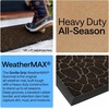 image:imageGORILLA GRIP WeatherMAX Door Mat Indoor Outdoor Use 29x17 Gray DiamondDark Brown Pebble