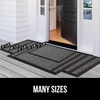 image:imageGORILLA GRIP WeatherMAX Door Mat Indoor Outdoor Use 29x17 Gray DiamondDark Brown Pebble