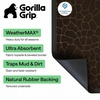 image:imageGORILLA GRIP WeatherMAX Door Mat Indoor Outdoor Use 29x17 Gray DiamondDark Brown Pebble
