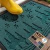 image:imageGORILLA GRIP WeatherMAX Door Mat Indoor Outdoor Use 29x17 Gray DiamondEvergreen Snowscape