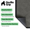 image:imageGORILLA GRIP WeatherMAX Door Mat Indoor Outdoor Use 29x17 Gray DiamondGray Diamond