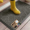 image:imageGORILLA GRIP WeatherMAX Door Mat Indoor Outdoor Use 29x17 Gray DiamondGray Diamond
