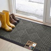 image:imageGORILLA GRIP WeatherMAX Door Mat Indoor Outdoor Use 29x17 Gray DiamondGray Diamond