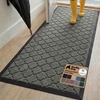 image:imageGORILLA GRIP WeatherMAX Door Mat Indoor Outdoor Use 29x17 Gray DiamondGray Quatrefoil