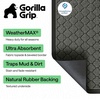image:imageGORILLA GRIP WeatherMAX Door Mat Indoor Outdoor Use 29x17 Gray DiamondGray Quatrefoil