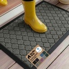image:imageGORILLA GRIP WeatherMAX Door Mat Indoor Outdoor Use 29x17 Gray DiamondGray Quatrefoil