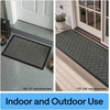 image:imageGORILLA GRIP WeatherMAX Door Mat Indoor Outdoor Use 29x17 Gray DiamondGray Quatrefoil