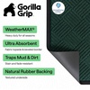 image:imageGORILLA GRIP WeatherMAX Door Mat Indoor Outdoor Use 29x17 Gray DiamondGreen Diamond