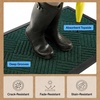 image:imageGORILLA GRIP WeatherMAX Door Mat Indoor Outdoor Use 29x17 Gray DiamondGreen Diamond
