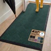 image:imageGORILLA GRIP WeatherMAX Door Mat Indoor Outdoor Use 29x17 Gray DiamondGreen Diamond
