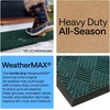 image:imageGORILLA GRIP WeatherMAX Door Mat Indoor Outdoor Use 29x17 Gray DiamondGreen Diamond