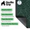 image:imageGORILLA GRIP WeatherMAX Door Mat Indoor Outdoor Use 29x17 Gray DiamondGreen Palm