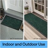 image:imageGORILLA GRIP WeatherMAX Door Mat Indoor Outdoor Use 29x17 Gray DiamondGreen Palm