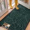 image:imageGORILLA GRIP WeatherMAX Door Mat Indoor Outdoor Use 29x17 Gray DiamondGreen Palm