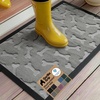 image:imageGORILLA GRIP WeatherMAX Door Mat Indoor Outdoor Use 29x17 Gray DiamondLight Gray Bones