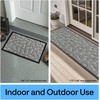 image:imageGORILLA GRIP WeatherMAX Door Mat Indoor Outdoor Use 29x17 Gray DiamondLight Gray Bones