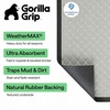 image:imageGORILLA GRIP WeatherMAX Door Mat Indoor Outdoor Use 29x17 Gray DiamondLight Gray Lattice