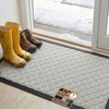 image:imageGORILLA GRIP WeatherMAX Door Mat Indoor Outdoor Use 29x17 Gray DiamondLight Gray Lattice