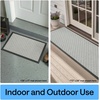 image:imageGORILLA GRIP WeatherMAX Door Mat Indoor Outdoor Use 29x17 Gray DiamondLight Gray Lattice