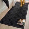 image:imageGORILLA GRIP WeatherMAX Door Mat Indoor Outdoor Use 29x17 Gray DiamondMidnight Maze