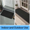 image:imageGORILLA GRIP WeatherMAX Door Mat Indoor Outdoor Use 29x17 Gray DiamondMidnight Maze