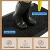 image:imageGORILLA GRIP WeatherMAX Door Mat Indoor Outdoor Use 29x17 Gray DiamondMidnight Maze