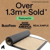 image:imageGORILLA GRIP WeatherMAX Door Mat Indoor Outdoor Use 29x17 Gray DiamondModern Latte