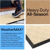 image:imageGORILLA GRIP WeatherMAX Door Mat Indoor Outdoor Use 29x17 Gray DiamondModern Latte
