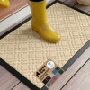 image:imageGORILLA GRIP WeatherMAX Door Mat Indoor Outdoor Use 29x17 Gray DiamondModern Latte
