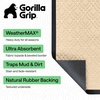 image:imageGORILLA GRIP WeatherMAX Door Mat Indoor Outdoor Use 29x17 Gray DiamondModern Latte