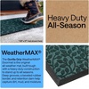 image:imageGORILLA GRIP WeatherMAX Door Mat Indoor Outdoor Use 29x17 Gray DiamondMoss Vine Leaves