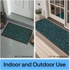 image:imageGORILLA GRIP WeatherMAX Door Mat Indoor Outdoor Use 29x17 Gray DiamondMoss Vine Leaves