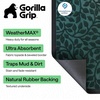 image:imageGORILLA GRIP WeatherMAX Door Mat Indoor Outdoor Use 29x17 Gray DiamondMoss Vine Leaves