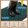 image:imageGORILLA GRIP WeatherMAX Door Mat Indoor Outdoor Use 29x17 Gray DiamondMoss Vine Leaves