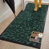 image:imageGORILLA GRIP WeatherMAX Door Mat Indoor Outdoor Use 29x17 Gray DiamondMoss Vine Leaves