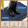 image:imageGORILLA GRIP WeatherMAX Door Mat Indoor Outdoor Use 29x17 Gray DiamondNavy Greek Keys