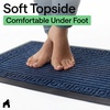 image:imageGORILLA GRIP WeatherMAX Door Mat Indoor Outdoor Use 29x17 Gray DiamondNavy Greek Keys