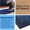 image:imageGORILLA GRIP WeatherMAX Door Mat Indoor Outdoor Use 29x17 Gray DiamondNavy Greek Keys