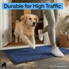 image:imageGORILLA GRIP WeatherMAX Door Mat Indoor Outdoor Use 29x17 Gray DiamondNavy Greek Keys