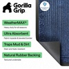 image:imageGORILLA GRIP WeatherMAX Door Mat Indoor Outdoor Use 29x17 Gray DiamondNavy Greek Keys