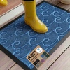 image:imageGORILLA GRIP WeatherMAX Door Mat Indoor Outdoor Use 29x17 Gray DiamondOcean Blue Waves