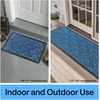 image:imageGORILLA GRIP WeatherMAX Door Mat Indoor Outdoor Use 29x17 Gray DiamondOcean Blue Waves