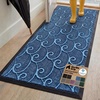 image:imageGORILLA GRIP WeatherMAX Door Mat Indoor Outdoor Use 29x17 Gray DiamondOcean Blue Waves