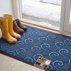 image:imageGORILLA GRIP WeatherMAX Door Mat Indoor Outdoor Use 29x17 Gray DiamondOcean Blue Waves