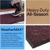 image:imageGORILLA GRIP WeatherMAX Door Mat Indoor Outdoor Use 29x17 Gray DiamondPurple Confetti Daisy